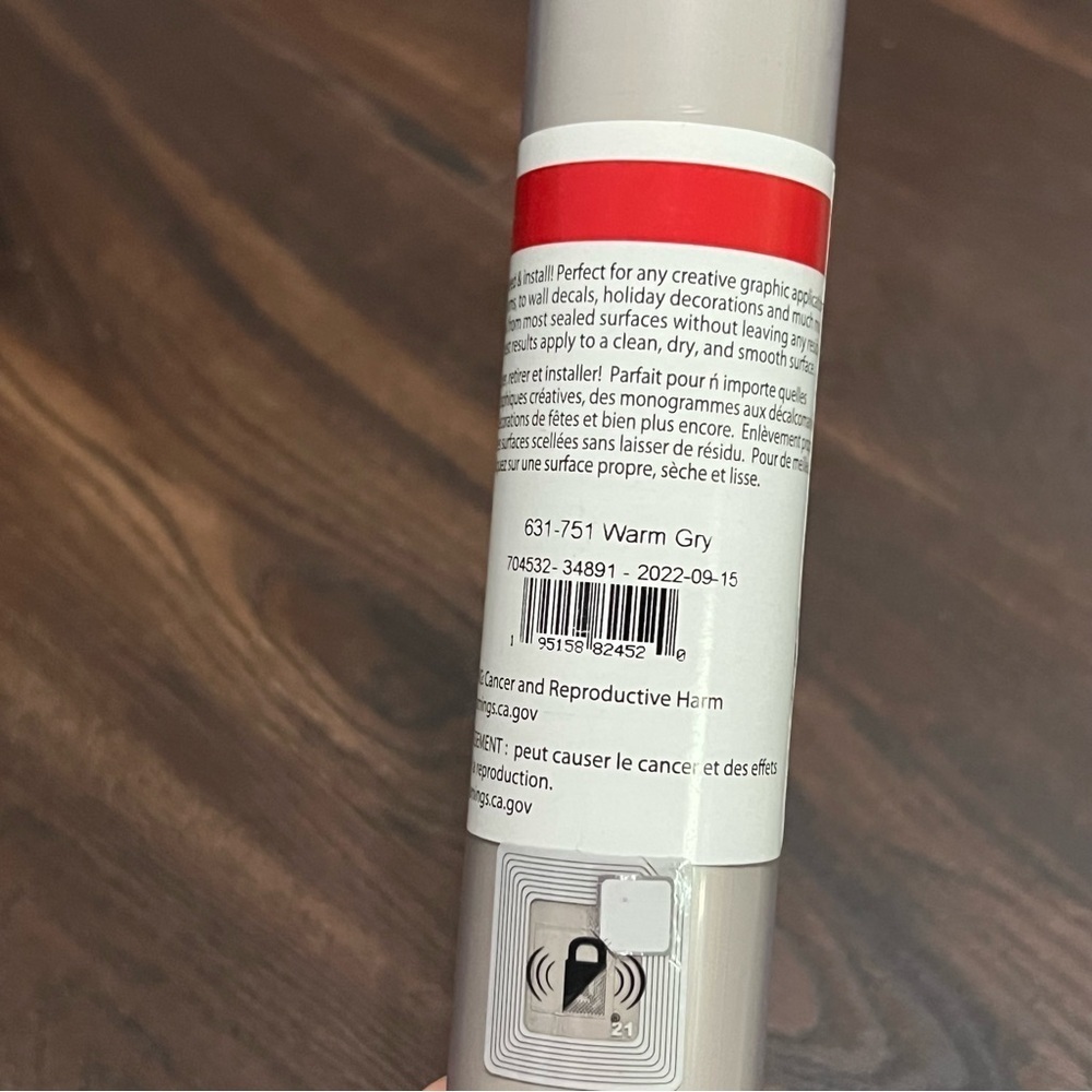 12" X 4ft - Oracal 631 Removable Adhesive Vinyl Roll Warm Gray 631-751 - Picture 3 of 4